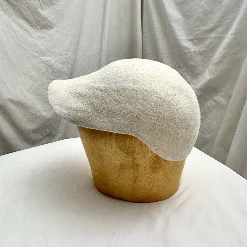 Reinhard Plank Classico Wool Hat in Cream/White One Size